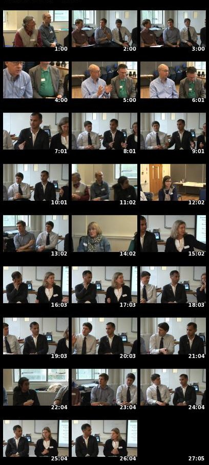 Contact sheet showing panel discussion